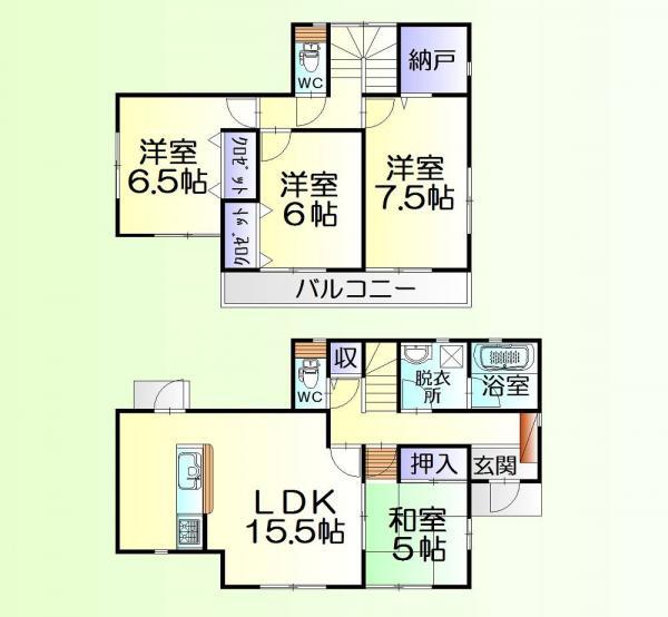 Floor plan. 23,900,000 yen, 4LDK, Land area 194.22 sq m , Building area 98.01 sq m