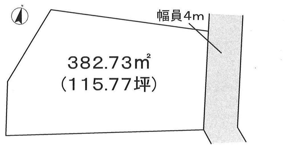 Compartment figure. Land price 19,800,000 yen, Land area 382.73 sq m
