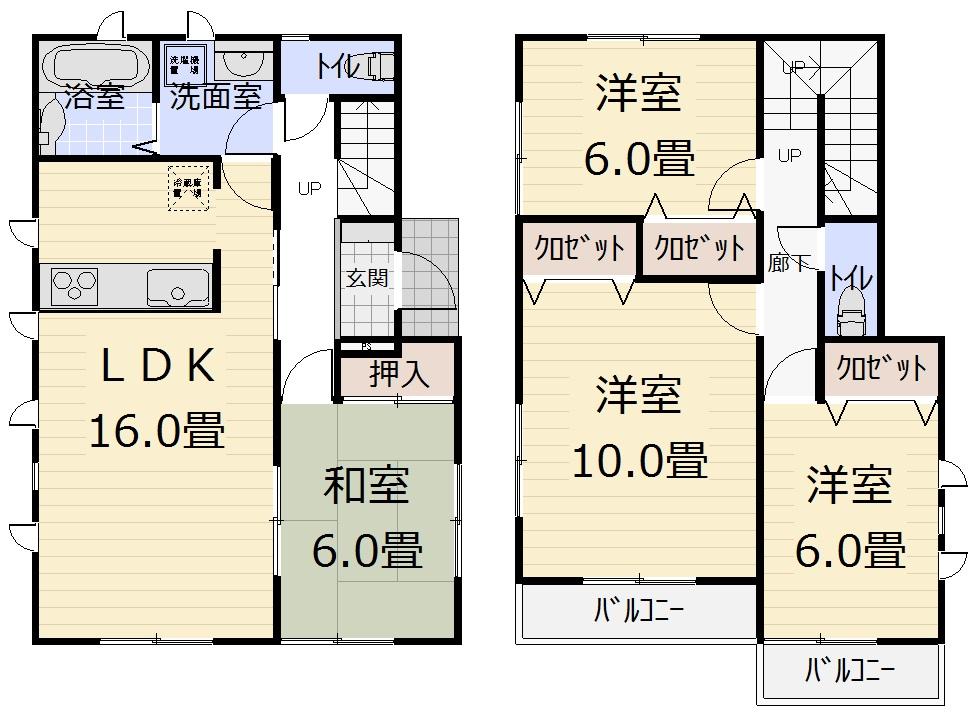 Floor plan. (Building 2), Price 21.9 million yen, 4LDK, Land area 170.36 sq m , Building area 104.33 sq m