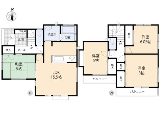 Floor plan. 17.8 million yen, 4LDK, Land area 113.5 sq m , Building area 98.12 sq m floor plan
