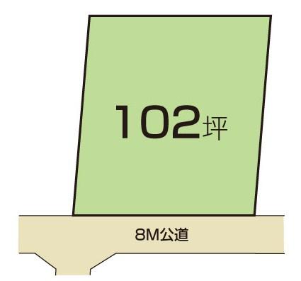 Compartment figure. Land price 2.5 million yen, Land area 340 sq m