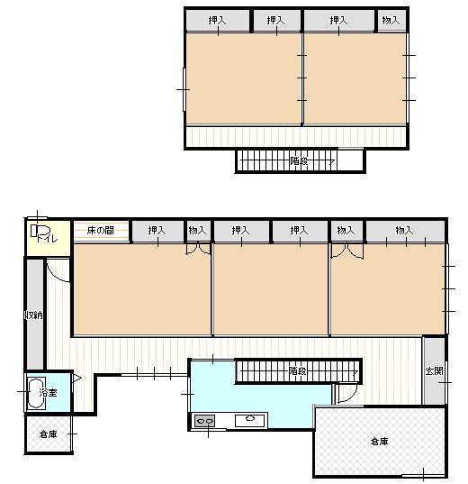Floor plan. 8.2 million yen, 5K, Land area 197.3 sq m , Building area 160.09 sq m