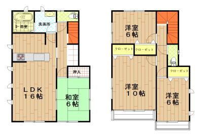Floor plan. 21.9 million yen, 4LDK, Land area 170.36 sq m , Building area 104.33 sq m
