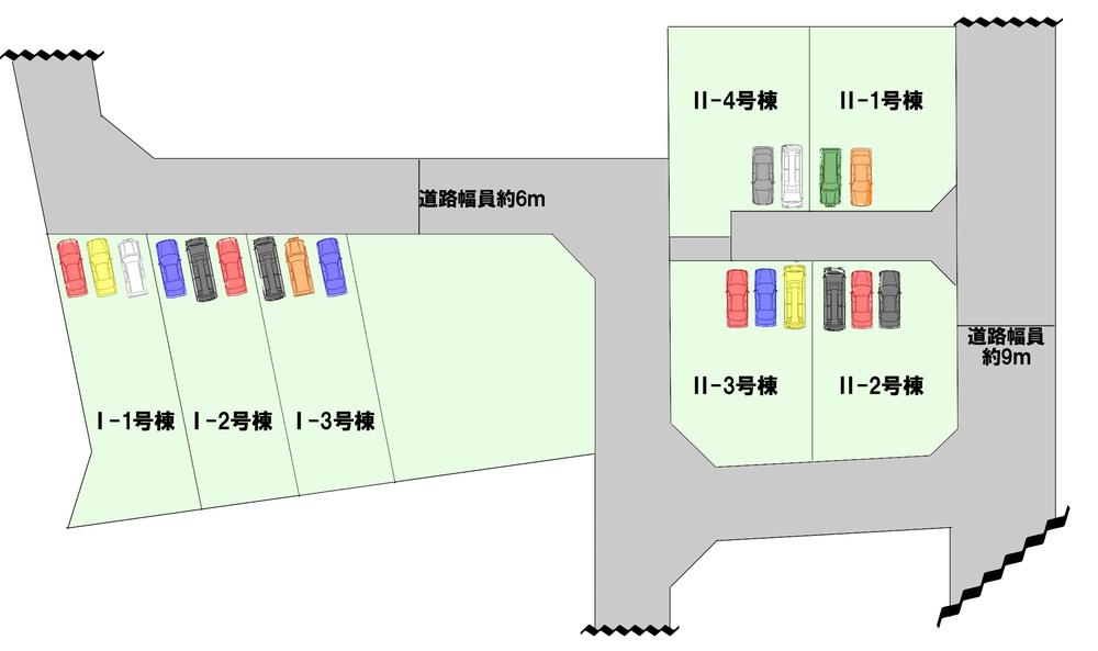 The entire compartment Figure. All 7 partition I-1 ~ No. 3: car three PARKING II-1 ・ No. 4: two cars parking Allowed II-2 ・ No. 3: car three PARKING