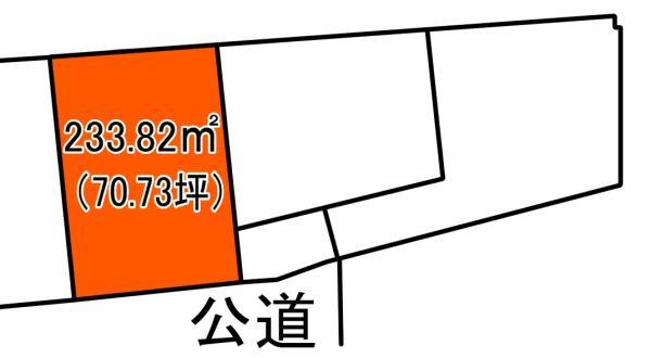 Compartment figure. Land price 14.3 million yen, Land area 233.82 sq m