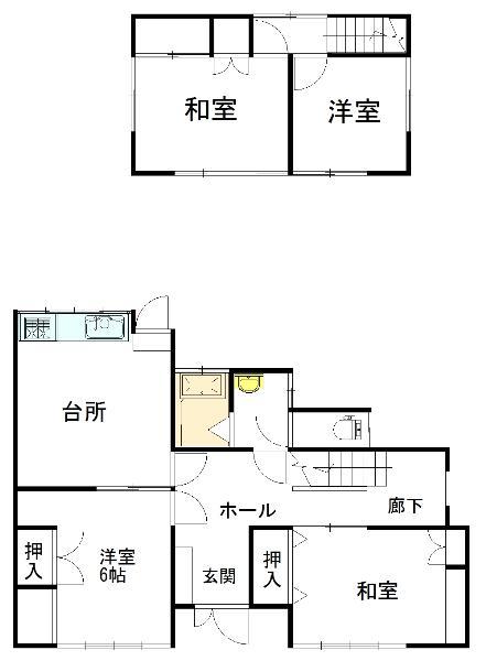 Floor plan. 15,850,000 yen, 4DK, Land area 258.21 sq m , Building area 78.43 sq m