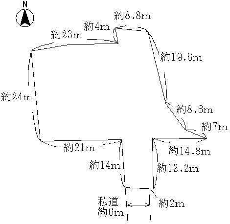 Compartment figure. Land price 9.5 million yen, Land area 1,064.71 sq m