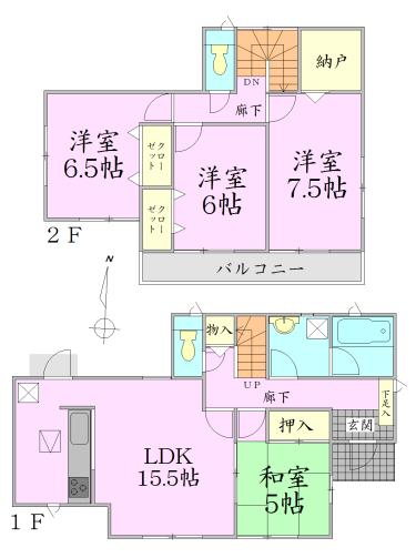 Floor plan. 23,900,000 yen, 4LDK + S (storeroom), Land area 194.22 sq m , Building area 98.01 sq m