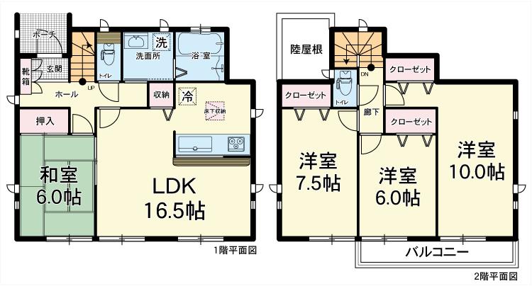 Floor plan. 24,800,000 yen, 4LDK, Land area 214.31 sq m , Building area 105.99 sq m floor plan