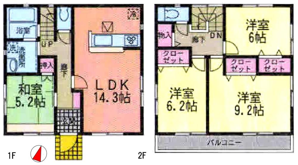 Floor plan. 19.9 million yen, 4LDK, Land area 177.96 sq m , Building area 96.79 sq m