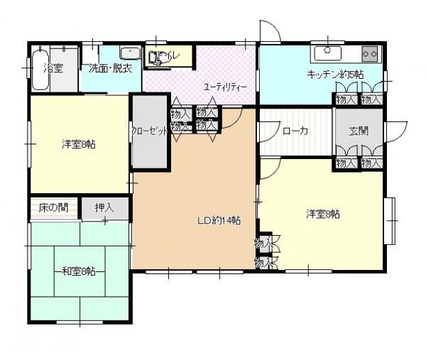 Floor plan. 5.5 million yen, 3LDK, Land area 351.71 sq m , Building area 103.51 sq m