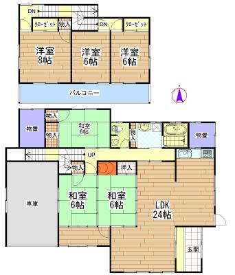 Floor plan. 13.8 million yen, 6LDK+2S, Land area 217.61 sq m , Building area 182.56 sq m