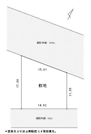 Compartment figure. Land price 16.5 million yen, Land area 215.97 sq m site plan