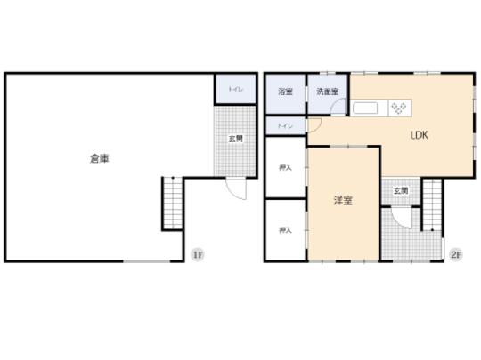 Floor plan. 16.5 million yen, 1LDK, Land area 157 sq m , Building area 209.43 sq m floor plan