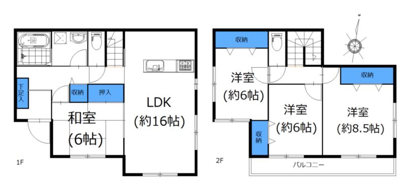 Floor plan. 27.5 million yen, 4LDK, Land area 181.4 sq m , Building area 105.98 sq m