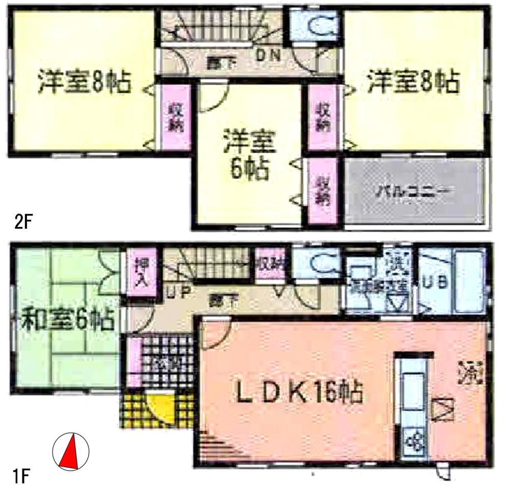 Floor plan. 27,900,000 yen, 4LDK, Land area 175.4 sq m , Building area 105.99 sq m