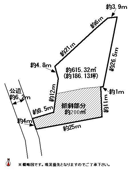 Compartment figure. Land price 17 million yen, Land area 615.32 sq m