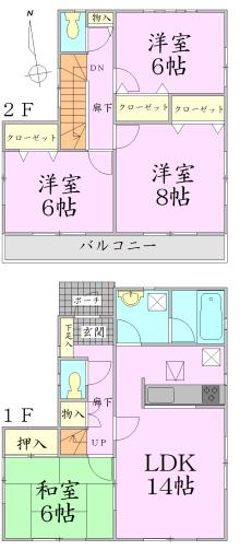 Floor plan. 21.9 million yen, 4LDK, Land area 132.19 sq m , Building area 93.15 sq m