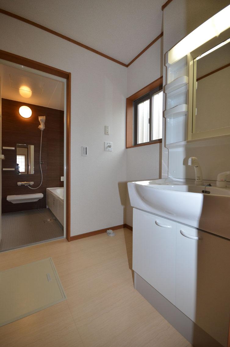 Wash basin, toilet. Example of construction