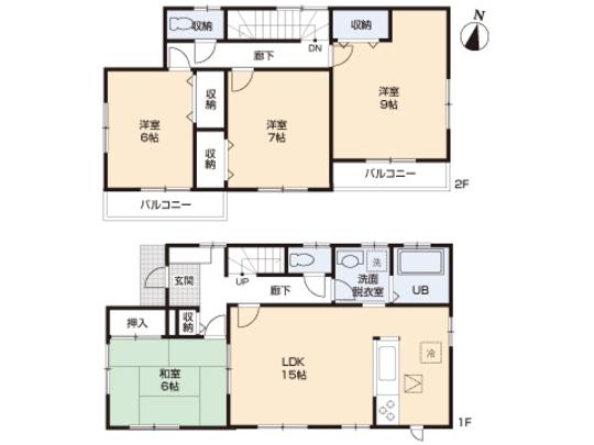 Floor plan. 26.5 million yen, 4LDK, Land area 180.66 sq m , Building area 104.33 sq m floor plan