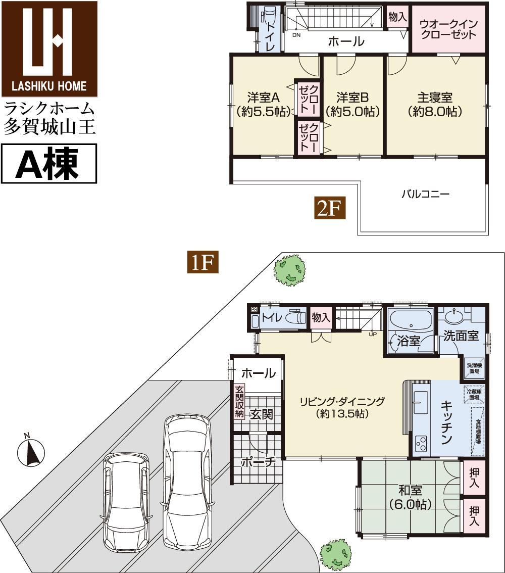 Floor plan. (A Building), Price 32,800,000 yen, 4LDK, Land area 146.27 sq m , Building area 107.36 sq m