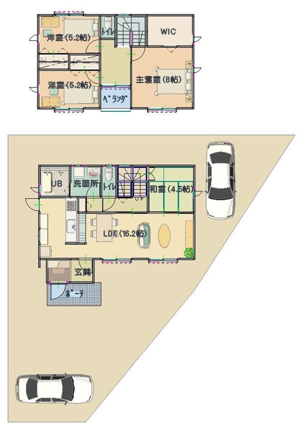 Floor plan. (F Building), Price 26,600,000 yen, 4LDK, Land area 190.54 sq m , Building area 100.61 sq m