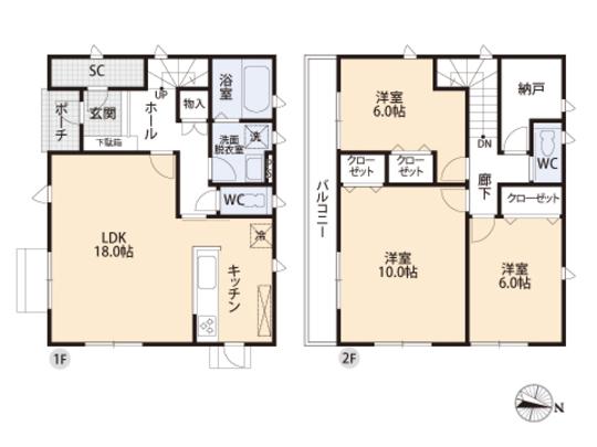Floor plan. 31,600,000 yen, 3LDK, Land area 133.07 sq m , Building area 102.68 sq m floor plan