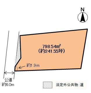 Compartment figure. Land price 26,600,000 yen, Land area 798.54 sq m