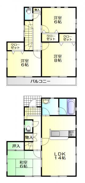 Floor plan. 21.9 million yen, 4LDK, Land area 132.19 sq m , Building area 93.15 sq m