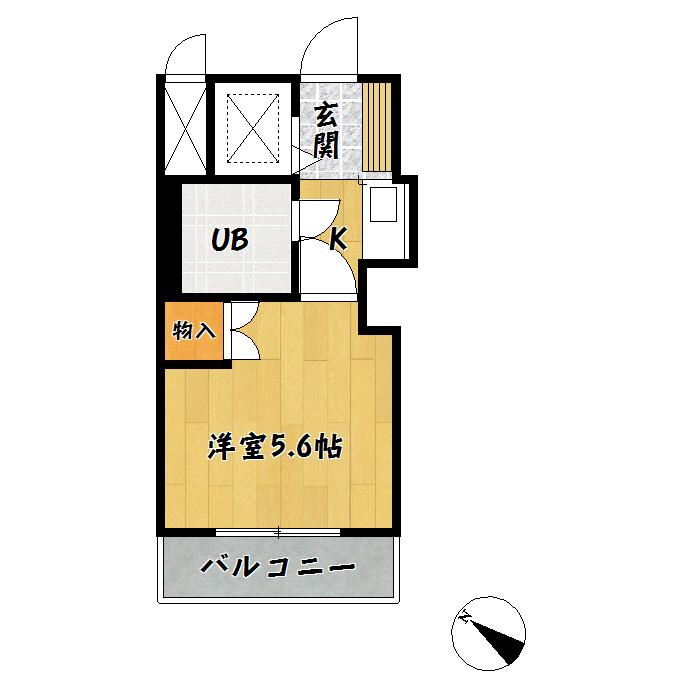 Floor plan. Price 3.8 million yen, Occupied area 17.87 sq m , Balcony area 2.39 sq m Tagajo Sakuragi 1-chome