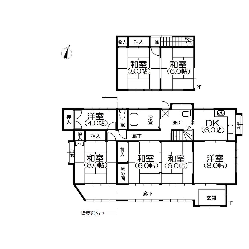Floor plan. 21,800,000 yen, 6LDK, Land area 240.25 sq m , Building area 98.55 sq m