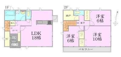 Floor plan. 31,600,000 yen, 3LDK + S (storeroom), Land area 133.07 sq m , Building area 102.68 sq m