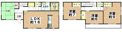 Floor plan. 29.5 million yen, 4LDK, Land area 175.4 sq m , Building area 105.99 sq m