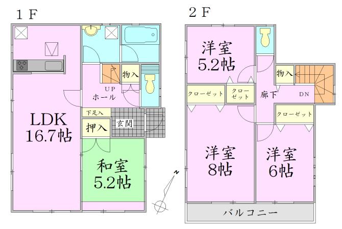 Floor plan. 24,900,000 yen, 4LDK, Land area 200.64 sq m , Building area 96.38 sq m