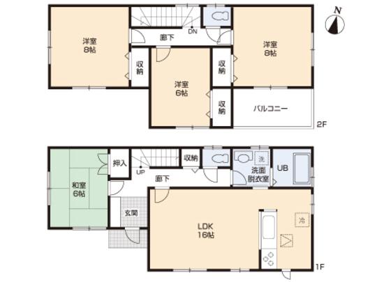 Floor plan. 25,900,000 yen, 4LDK, Land area 175.4 sq m , Building area 105.99 sq m floor plan