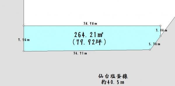 Compartment figure. Land price 13.8 million yen, Land area 264.21 sq m