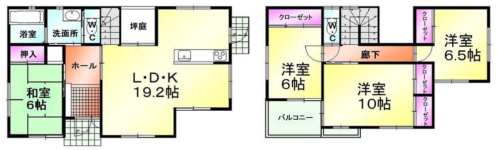 Floor plan. 27,950,000 yen, 4LDK, Land area 141.59 sq m , Building area 114.68 sq m