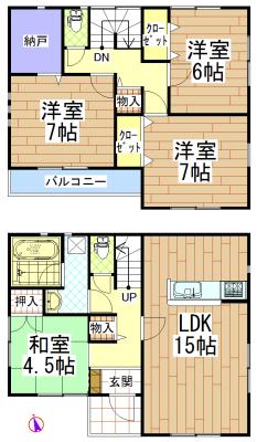 Floor plan. 24,900,000 yen, 4LDK, Land area 182.22 sq m , Building area 96.79 sq m