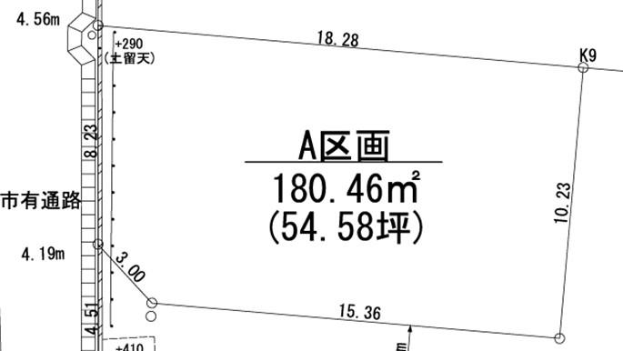 Compartment figure. Land price 15.5 million yen, Land area 180.46 sq m