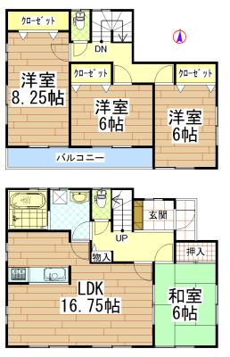 Floor plan. 19.2 million yen, 4LDK, Land area 252.51 sq m , Building area 105.15 sq m