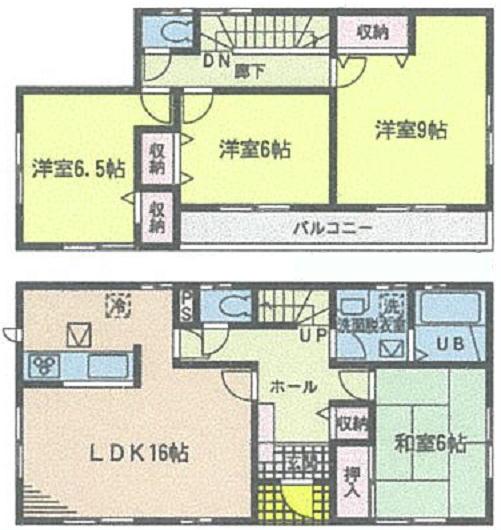 Floor plan. 18,800,000 yen, 4LDK, Land area 232.25 sq m , Building area 105.98 sq m