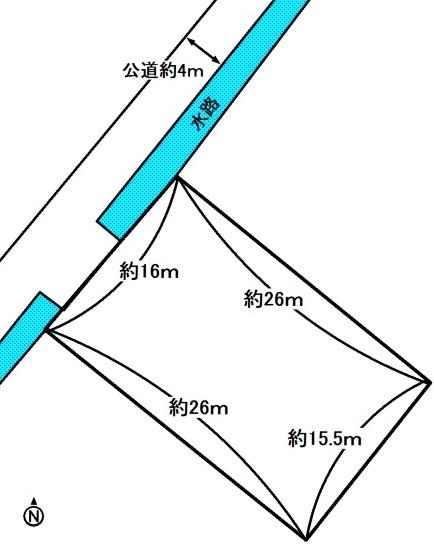 Compartment figure. Land price 6.5 million yen, Land area 413.22 sq m