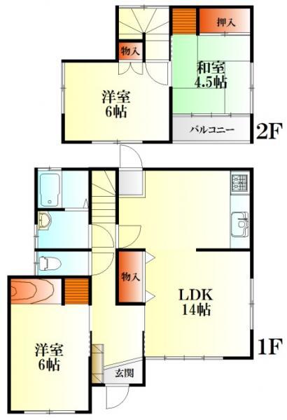 Floor plan. 8.8 million yen, 3LDK, Land area 160.5 sq m , Building area 77.84 sq m