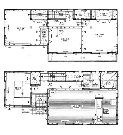 Floor plan. 19.3 million yen, 4LDK, Land area 193.99 sq m , Building area 105.99 sq m