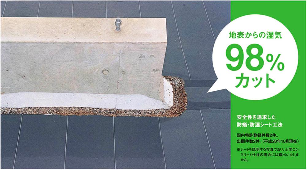 Other Equipment. Anti-termite moisture-proof sheet to cut the termites and humidity 98%. It has been crowded laid under the foundation.