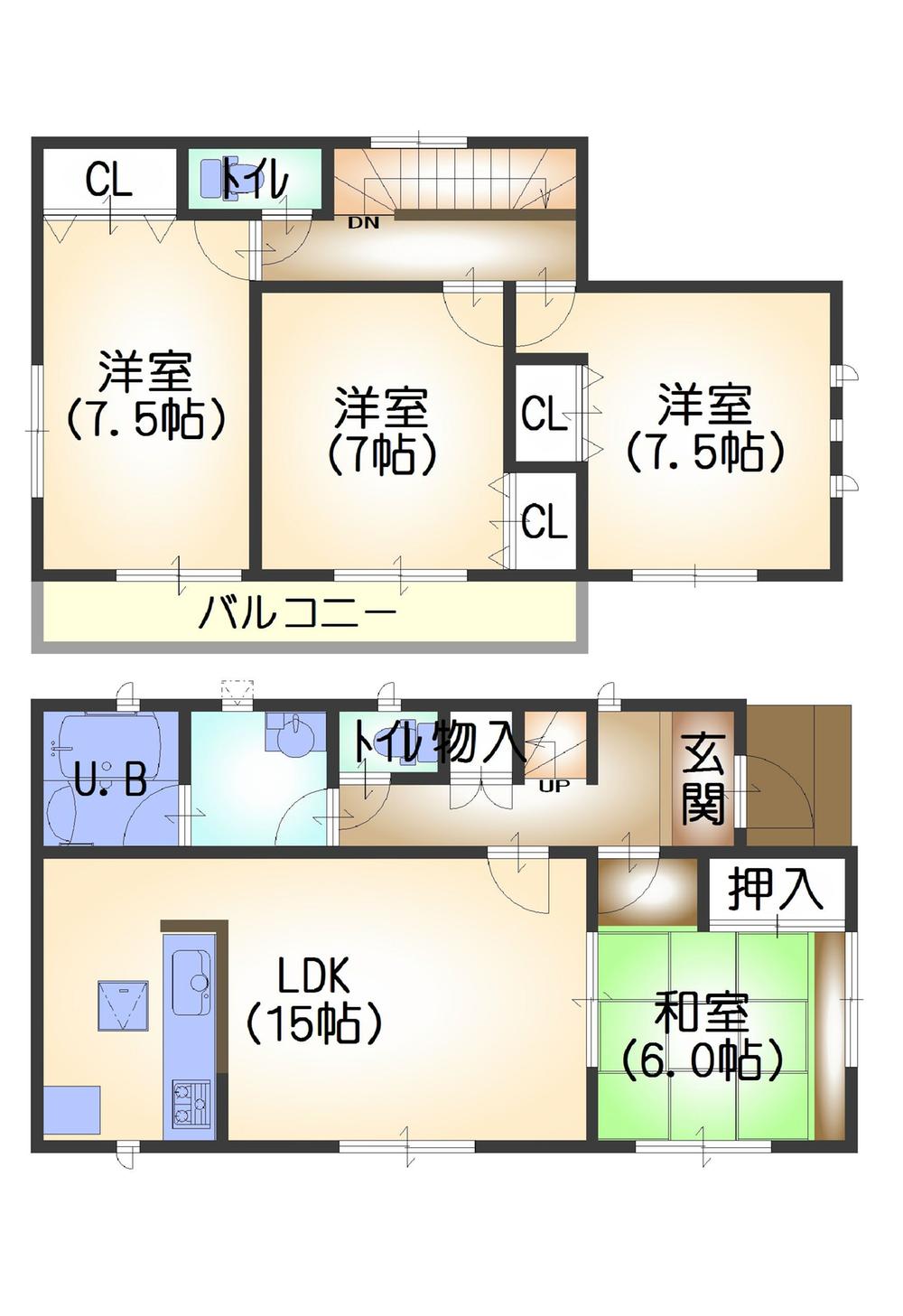 Floor plan. 20,900,000 yen, 4LDK, Land area 229.9 sq m , Building area 98.01 sq m