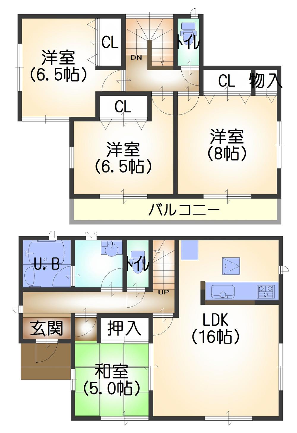 Floor plan. 20,900,000 yen, 4LDK, Land area 286.53 sq m , Building area 98.01 sq m