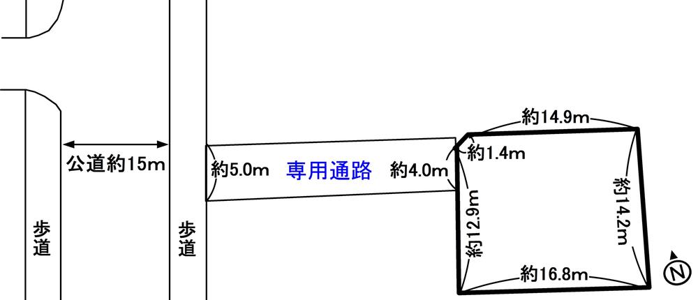 Compartment figure. Land price 6.3 million yen, Land area 228.09 sq m