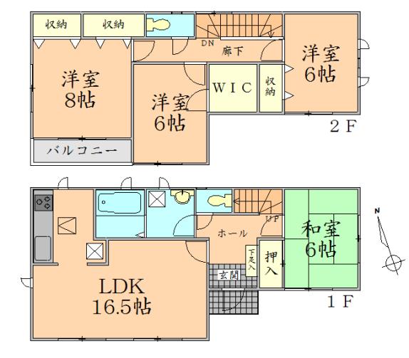 Floor plan. 19.5 million yen, 4LDK + S (storeroom), Land area 207.1 sq m , Building area 207.1 sq m