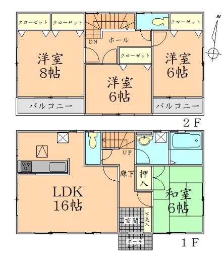Floor plan. 19,800,000 yen, 4LDK, Land area 200.12 sq m , Building area 103.5 sq m